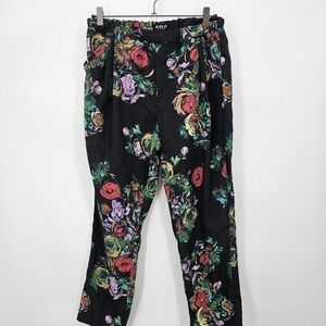ALLEN B Floral Colorful Pullover‎ Pants with Pockets Size 12